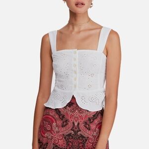Free People Women’s Eyelet Tank Top | Size: Small